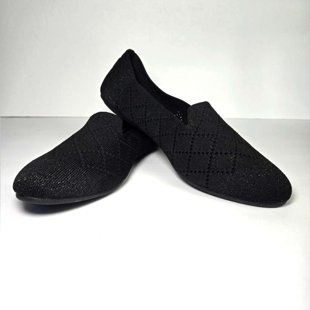 Womens Black Ballet Flat Slip On Shoes‎ Size 8/39.5